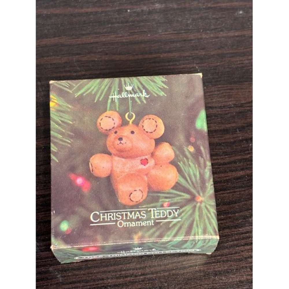 Vintage 1980 Hallmark Tree-Trimmer Collection Christmas Teddy Bear Ornament Box - Picture 5 of 5